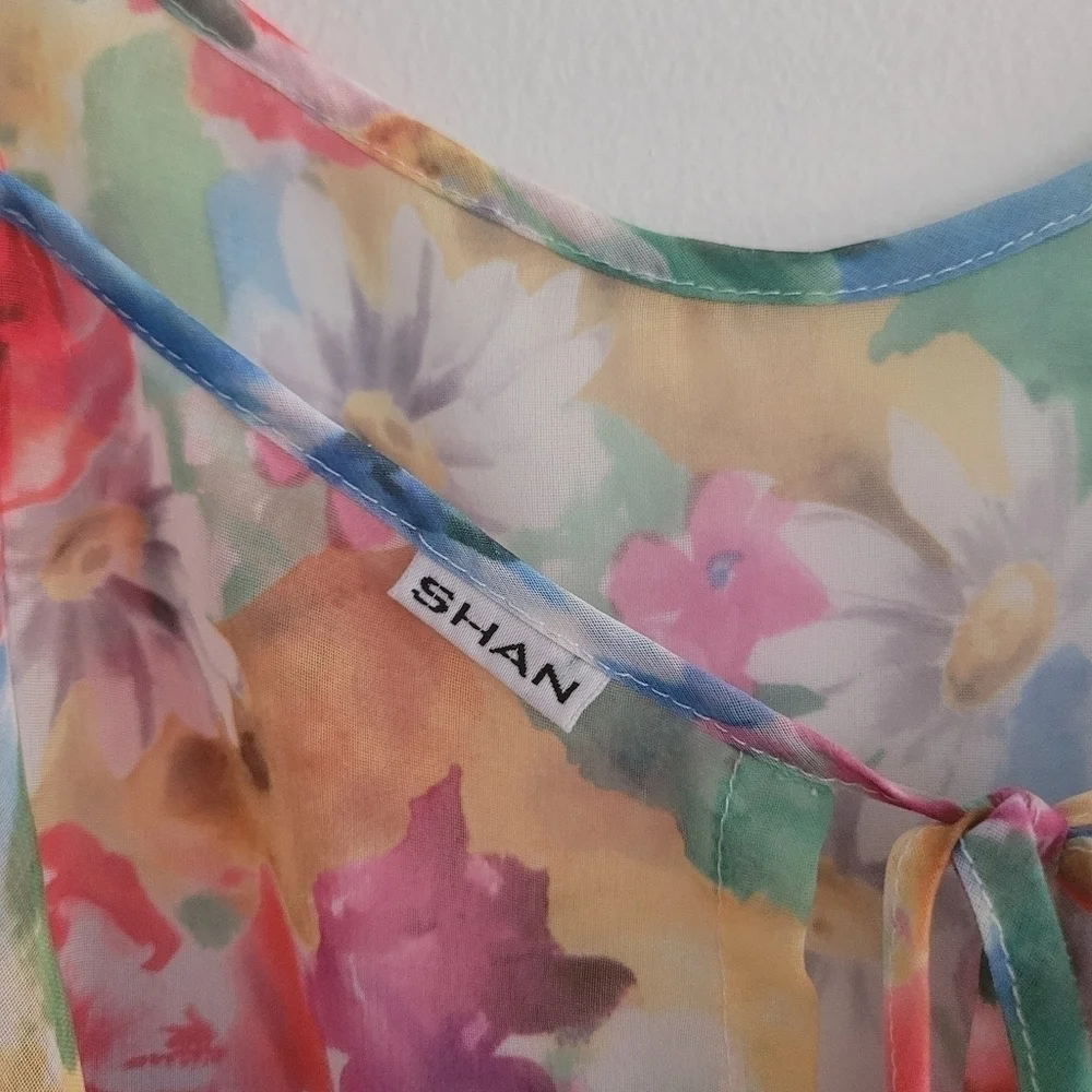 Shan floral tie back maxi slip size 4